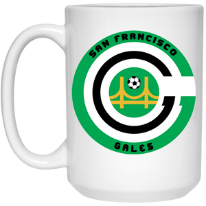 San Francisco Gales Mug 15 oz. White Glossy Ceramic NASL Soccer San Francisco Gales Mug 15 oz. White Glossy Ceramic NASL Soccer
