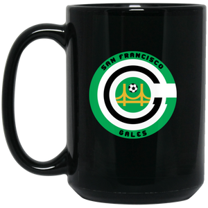San Francisco Gales Mug 15 oz. Black Glossy Ceramic NASL Soccer San Francisco Gales Mug 15 oz. Black Glossy Ceramic NASL Soccer