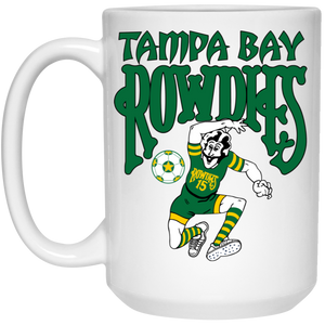 Tampa Bay Rowdies Mug 15 oz. White Glossy Ceramic NASL Soccer Tampa Bay Rowdies Mug 15 oz. White Glossy Ceramic NASL Soccer