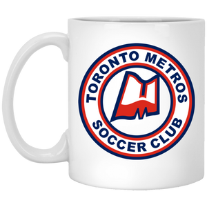 Toronto Metros Mug 11 oz. Glossy Ceramic NASL Soccer color White Toronto Metros Mug 11 oz. Glossy Ceramic NASL Soccer color White