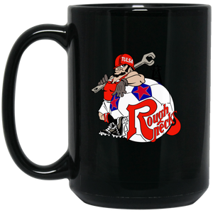 Tulsa Roughnecks Mug 15 oz. Black Glossy Ceramic NASL Soccer Tulsa Roughnecks Mug 15 oz. Black Glossy Ceramic NASL Soccer