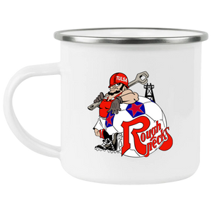 Tulsa Roughnecks Camping Mug 12 oz. Enamel NASL Soccer color White Tulsa Roughnecks Camping Mug 12 oz. Enamel NASL Soccer color White