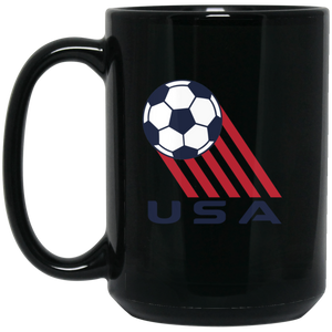 USA Team Mug 15 oz. Black Glossy Ceramic NASL Soccer USA Team Mug 15 oz. Black Glossy Ceramic NASL Soccer