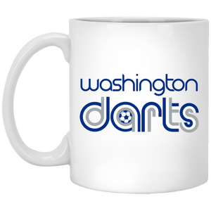 Washington Darts Mug 11 oz. Glossy Ceramic NASL Soccer color White Washington Darts Mug 11 oz. Glossy Ceramic NASL Soccer color White
