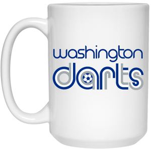 Washington Darts Mug 15 oz. White Glossy Ceramic NASL Soccer Washington Darts Mug 15 oz. White Glossy Ceramic NASL Soccer