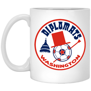 Washington Diplomats Mug 11 oz. Glossy Ceramic NASL Soccer color White Washington Diplomats Mug 11 oz. Glossy Ceramic NASL Soccer color White