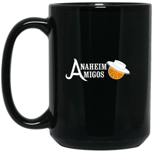 Anaheim Amigos Mug 15 oz. Black Glossy Ceramic ABA Basketball Team Anaheim Amigos Mug 15 oz. Black Glossy Ceramic ABA Basketball Team