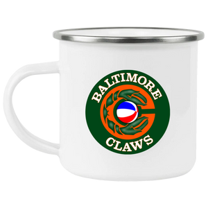 Baltimore Claws Camping Mug 12 oz. Enamel ABA Basketball Baltimore Claws Camping Mug 12 oz. Enamel ABA Basketball