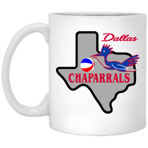 Dallas Chaparrals Mug 11 oz. White Glossy Ceramic ABA Basketball Team Dallas Chaparrals Mug 11 oz. White Glossy Ceramic ABA Basketball Team