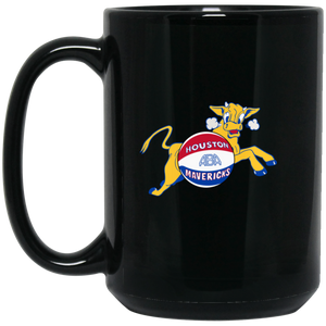 Houston Mavericks Mug 15 oz. Black Glossy Ceramic ABA Basketball Team Houston Mavericks Mug 15 oz. Black Glossy Ceramic ABA Basketball Team