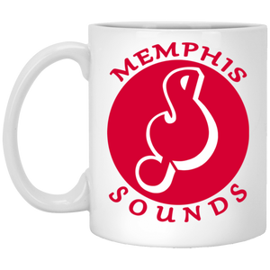 Memphis Sounds Mug 11 oz. White Glossy Ceramic ABA Basketball Team Memphis Sounds Mug 11 oz. White Glossy Ceramic ABA Basketball Team