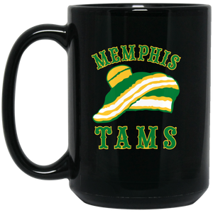 Memphis Tams Mug 15 oz. Black Glossy Ceramic ABA Basketball Team Memphis Tams Mug 15 oz. Black Glossy Ceramic ABA Basketball Team