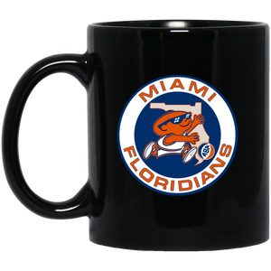 Miami Floridians Mug 11 oz. Black Glossy Ceramic ABA Basketball Team Miami Floridians Mug 11 oz. Black Glossy Ceramic ABA Basketball Team