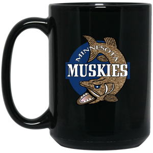 Minnesota Muskies Mug 15 oz. Black Glossy Ceramic ABA Basketball Team Minnesota Muskies Mug 15 oz. Black Glossy Ceramic ABA Basketball Team