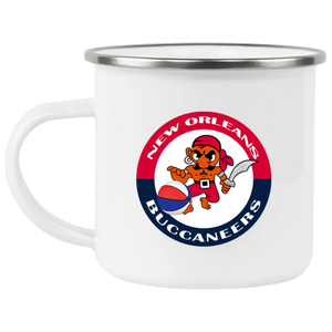 New Orleans Buccaneers Camping Mug 12 oz. Enamel ABA Basketball Team New Orleans Buccaneers Camping Mug 12 oz. Enamel ABA Basketball Team