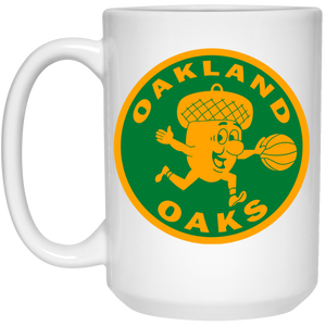 Oakland Oaks Mug 15 oz. Ceramic ABA Basketball Team color White Oakland Oaks Mug 15 oz. Ceramic ABA Basketball Team color White