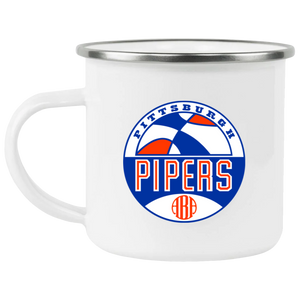 Pittsburgh Pipers Camping Mug 12 oz. Enamel ABA Basketball Team Pittsburgh Pipers Camping Mug 12 oz. Enamel ABA Basketball Team