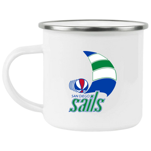 San Diego Sails Camping Mug 12 oz. Enamel ABA Basketball Team San Diego Sails Camping Mug 12 oz. Enamel ABA Basketball Team