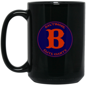 Baltimore Elite Giants Mug 15 oz. Black Glossy Ceramic Negro Leagues Baseball Team Baltimore Elite Giants Mug 15 oz. Black Glossy Ceramic Negro Leagues Baseball Team