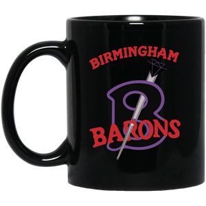 Birmingham Black Barons Mug 11 oz. Black Glossy Ceramic Negro Leagues Baseball Team Birmingham Black Barons Mug 11 oz. Black Glossy Ceramic Negro Leagues Baseball Team