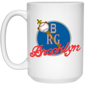 Brooklyn Royal Giants Large Drink Mug 15 oz. Glossy Ceramic Negro Leagues Baseball Team color White Brooklyn Royal Giants Large Drink Mug 15 oz. Glossy Ceramic Negro Leagues Baseball Team color White