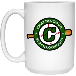 Chattanooga Black Lookouts Large Drink Mug 15 oz. Glossy Ceramic Negro Leagues Baseball Team color White Chattanooga Black Lookouts Large Drink Mug 15 oz. Glossy Ceramic Negro Leagues Baseball Team color White