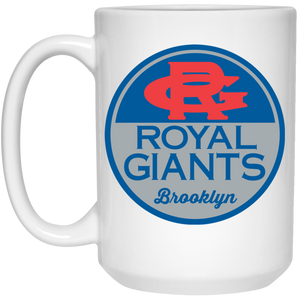 Brooklyn Royal Giants Large Drink Mug 15 oz. Glossy Ceramic Negro Leagues Baseball Team color White Brooklyn Royal Giants Large Drink Mug 15 oz. Glossy Ceramic Negro Leagues Baseball Team color White