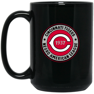 Cincinnati Tigers Mug 15 oz. Black Glossy Ceramic Negro Leagues Baseball Team Cincinnati Tigers Mug 15 oz. Black Glossy Ceramic Negro Leagues Baseball Team