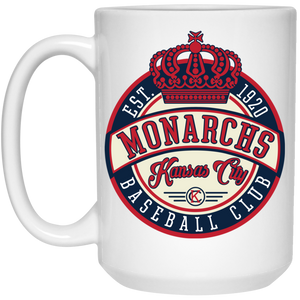 Kansas City Monarchs Large Drink Mug 15 oz. Negro Leagues Baseball Team color White Kansas City Monarchs Large Drink Mug 15 oz. Negro Leagues Baseball Team color White