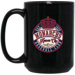 Kansas City Monarchs Mug 15 oz. Black Glossy Ceramic Negro Leagues Baseball Team Kansas City Monarchs Mug 15 oz. Black Glossy Ceramic Negro Leagues Baseball Team