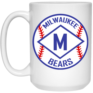 Milwaukee Bears Large Drink Mug 15 oz. Negro Leagues Baseball Team color White Milwaukee Bears Large Drink Mug 15 oz. Negro Leagues Baseball Team color White