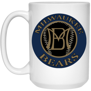 Milwaukee Bears Large Drink Mug 15 oz. Negro Leagues Baseball Team color White Milwaukee Bears Large Drink Mug 15 oz. Negro Leagues Baseball Team color White