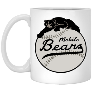 Mobile Black Bears Mug 11 oz. Ceramic Negro Leagues Baseball color White Mobile Black Bears Mug 11 oz. Ceramic Negro Leagues Baseball color White