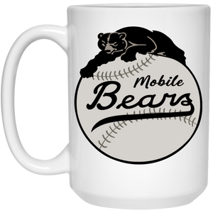 Mobile Black Bears Large Drink Mug 15 oz. Negro Leagues Baseball Team color White Mobile Black Bears Large Drink Mug 15 oz. Negro Leagues Baseball Team color White