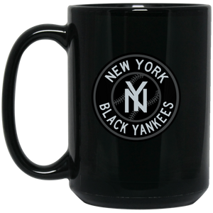 New York Black Yankees Mug 15 oz. Black Glossy Ceramic Negro Leagues Baseball Team New York Black Yankees Mug 15 oz. Black Glossy Ceramic Negro Leagues Baseball Team