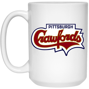 Pittsburgh Crawfords Large Drink Mug 15 oz. Glossy Ceramic Negro Leagues Baseball Team color White Pittsburgh Crawfords Large Drink Mug 15 oz. Glossy Ceramic Negro Leagues Baseball Team color White