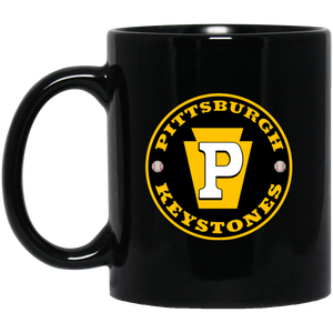 Pittsburgh Keystones Mug 11 oz. Black Glossy Ceramic Negro Leagues Baseball Team Pittsburgh Keystones Mug 11 oz. Black Glossy Ceramic Negro Leagues Baseball Team