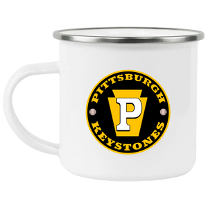 Pittsburgh Keystones Camping Mug 12 oz. Enamel Negro Leagues Baseball Team Pittsburgh Keystones Camping Mug 12 oz. Enamel Negro Leagues Baseball Team