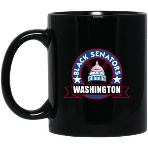 Washington Black Senators Mug 11 oz. Black Glossy Ceramic Negro Leagues Baseball Team Washington Black Senators Mug 11 oz. Black Glossy Ceramic Negro Leagues Baseball Team