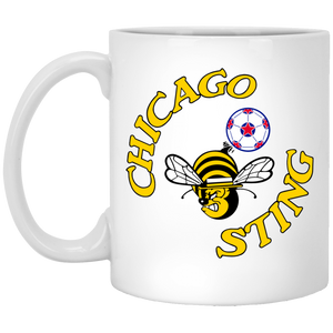 Chicago Sting Mug 11 oz. Glossy Ceramic NASL Soccer Team color White Chicago Sting Mug 11 oz. Glossy Ceramic NASL Soccer Team color White