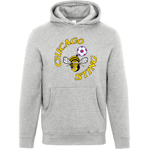 Chicago Sting Hoodie Pullover Premium NASL Soccer Team color Heather Gray Chicago Sting Hoodie Pullover Premium NASL Soccer Team color Heather Gray