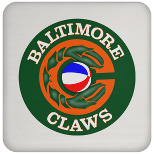 Baltimore Claws ABA Basketball Team Drink Coaster color White Baltimore Claws ABA Basketball Team Drink Coaster color White