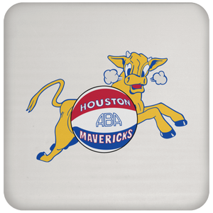 Houston Mavericks ABA Basketball Team Drink Coaster color White Houston Mavericks ABA Basketball Team Drink Coaster color White