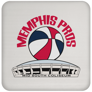 Memphis Pros ABA Basketball Team Drink Coaster color White Memphis Pros ABA Basketball Team Drink Coaster color White