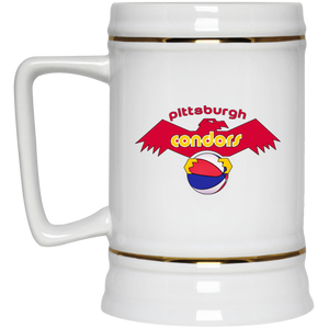 Pittsburgh Condors ABA Ceramic Beer Stein 22 oz. American Basketball Association Team color White Pittsburgh Condors ABA Ceramic Beer Stein 22 oz. American Basketball Association Team color White