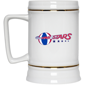Utah Stars Beer Stein Mug Ceramic 22 oz. Capacity ABA Basketball Team color White Utah Stars Beer Stein Mug Ceramic 22 oz. Capacity ABA Basketball Team color White