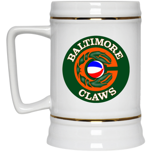 Baltimore Claws ABA 22 oz. Beer Stein American Basketball Association Team color White Baltimore Claws ABA 22 oz. Beer Stein American Basketball Association Team color White