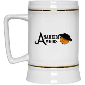 Anaheim Amigos ABA 22 oz. Beer Stein American Basketball Association Team color White Anaheim Amigos ABA 22 oz. Beer Stein American Basketball Association Team color White