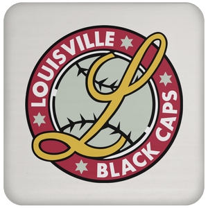 Louisville Black Caps Negro Leagues Baseball Drink Coaster color White Louisville Black Caps Negro Leagues Baseball Drink Coaster color White