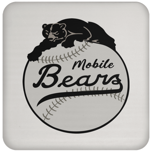 Mobile Black Bears Negro Leagues Baseball Drink Coaster color White Mobile Black Bears Negro Leagues Baseball Drink Coaster color White